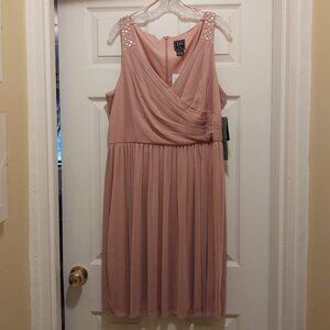 Sleeveless Dress Pink with Glitter and Rhinestones Size 18 NWT